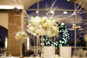 The decorations at the wedding reception were truly stunning