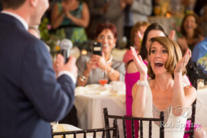 The wedding reception was such a joyous occasion The wedding celebration at Saratoga Springs was truly a happy event