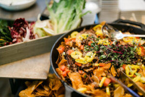 Delicious catered meals for social events.