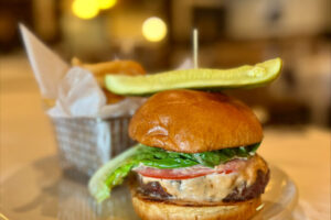 Indulge in a succulent burger at Heritage