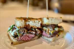 Enjoy a fabulous steak sandwich at Heritage